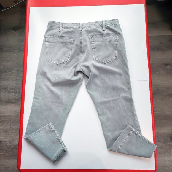 Silver Jeans utility cargo pants slim crop light grey men's size W30/L25 - Picture 3 of 16